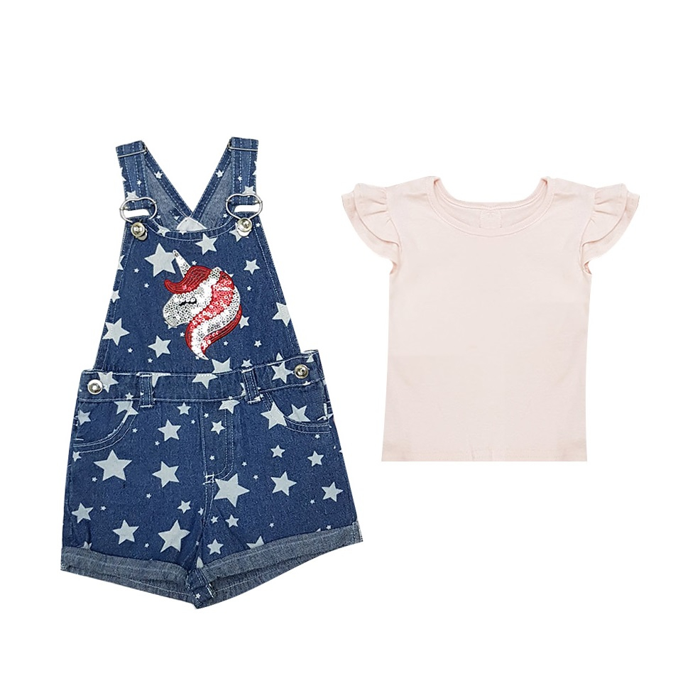 ست تی شرت و سرهمی نوزادی دخترانه کد mi10