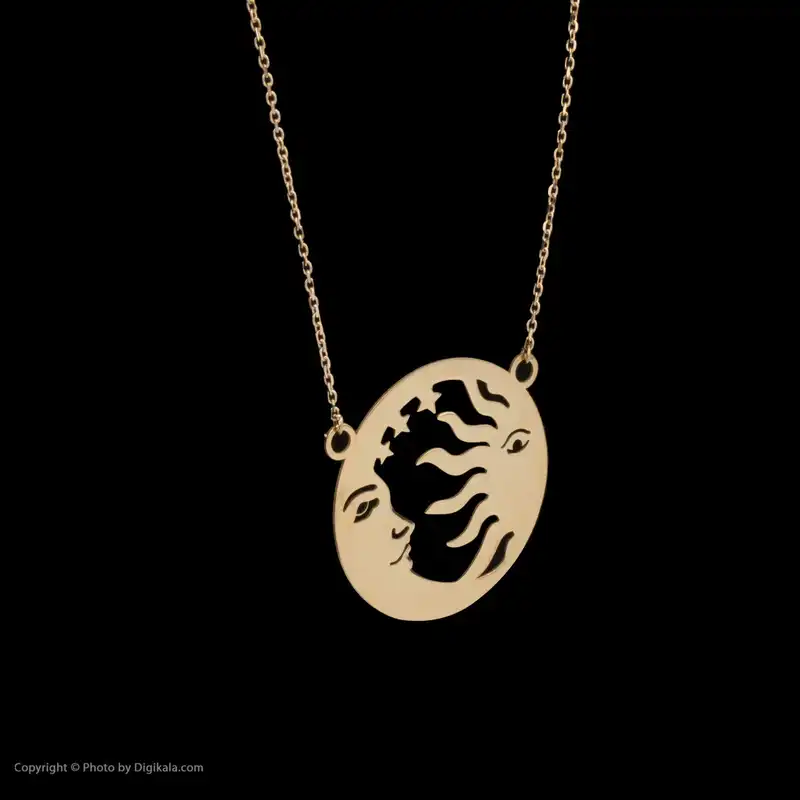 گردنبند زنانه طرح ماه و خورشید کد MER453