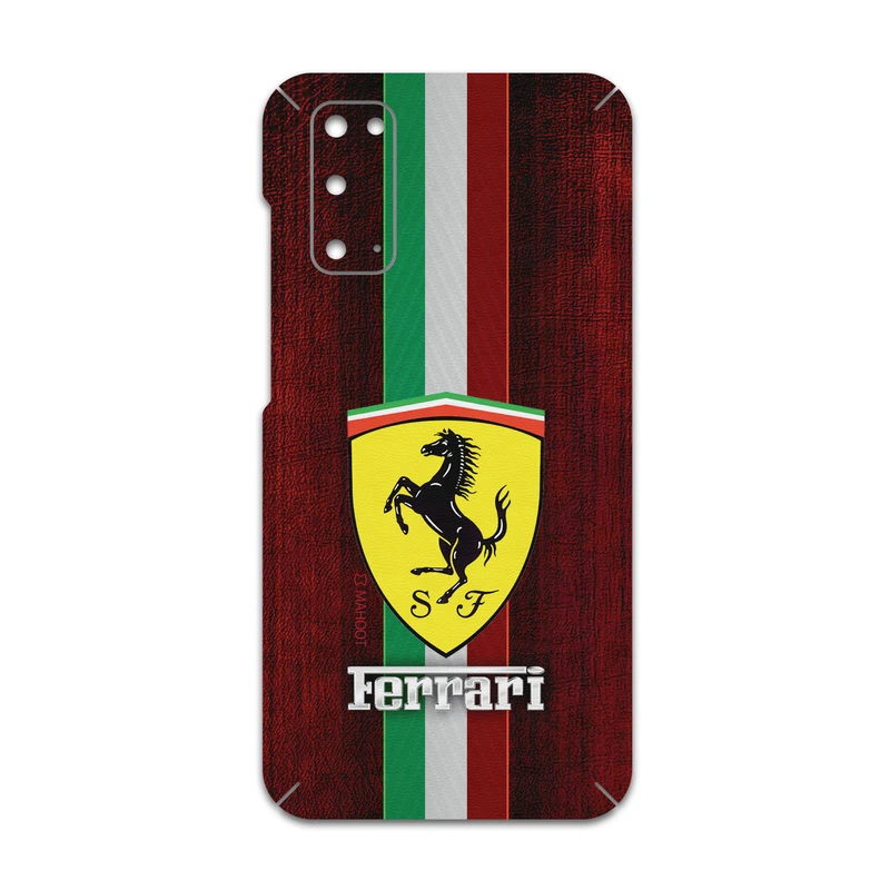 برچسب پوششی ماهوت مدل Ferrari مناسب برای گوشی موبایل سامسونگ Galaxy S20