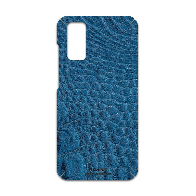 برچسب پوششی ماهوت مدل Blue-Crocodile-Leather مناسب برای گوشی موبایل سامسونگ Galaxy S20