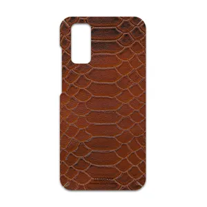 MAHOOT Brown-Snake-Leather Cover Sticker for Samsung Galaxy S20