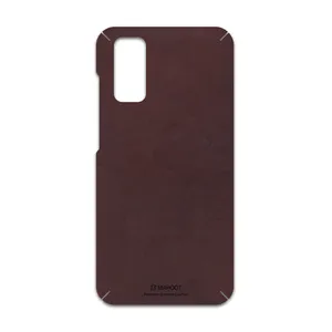 MAHOOT Matte-Dark-Brown-Leather Cover Sticker for Samsung Galaxy S20