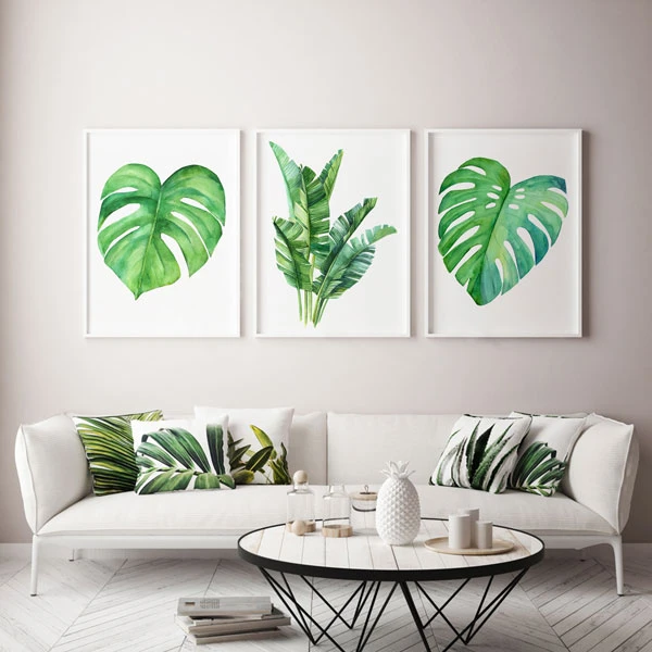 تابلو سالی وود طرح طبیعت جذاب کد T110556 مجموعه 3 عددی