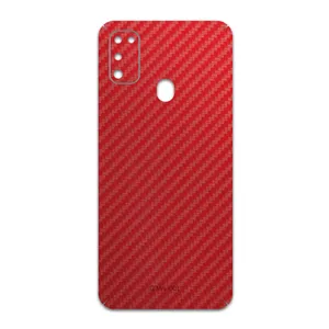 MAHOOT Red-Fiber Cover Sticker for Samsung Galaxy M30s