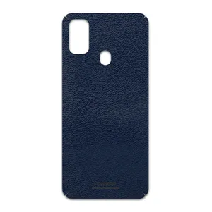 MAHOOT Deep-Blue-Leather Cover Sticker for Samsung Galaxy M30s