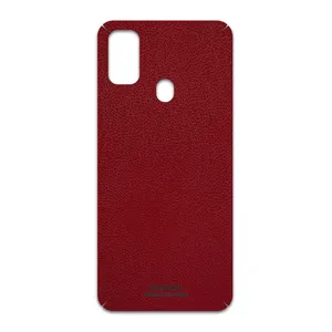 MAHOOT Red-Leather Cover Sticker for Samsung Galaxy M30s