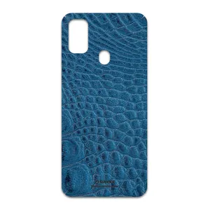 MAHOOT Blue-Crocodile-Leather Cover Sticker for Samsung Galaxy M30s