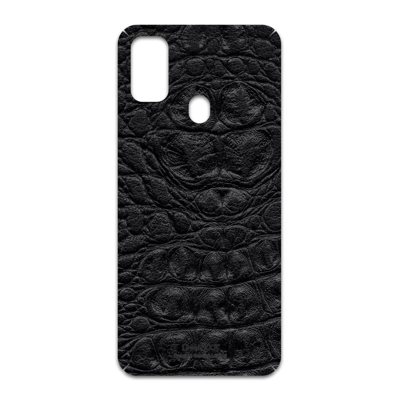 برچسب پوششی ماهوت مدل Black-Crocodile-Leather مناسب برای گوشی موبایل سامسونگ Galaxy M30s
