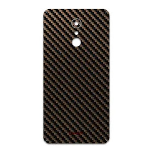 MAHOOT Glossy-Brown-Fiber Cover Sticker for LG Q Stylus