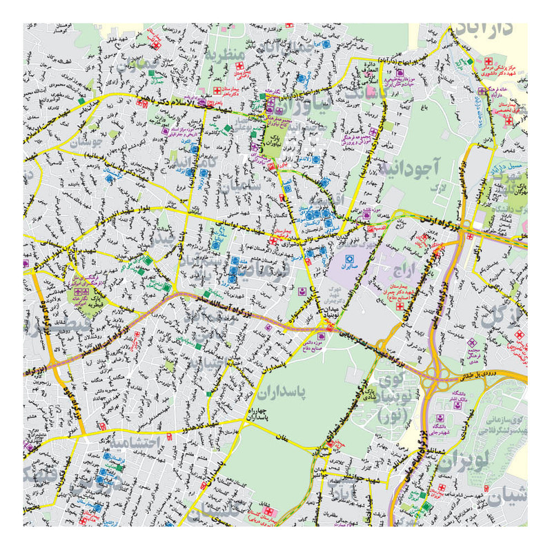 نقشه گردشگری تهران گیتاشناسی نوین کد ۱۴۷۵