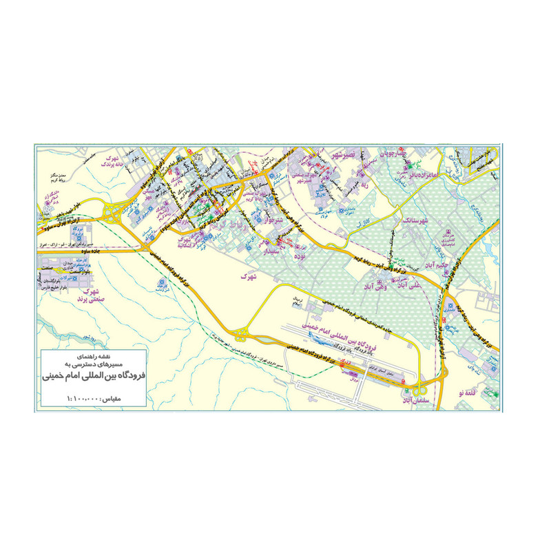 نقشه گردشگری تهران گیتاشناسی نوین کد ۱۴۷۵