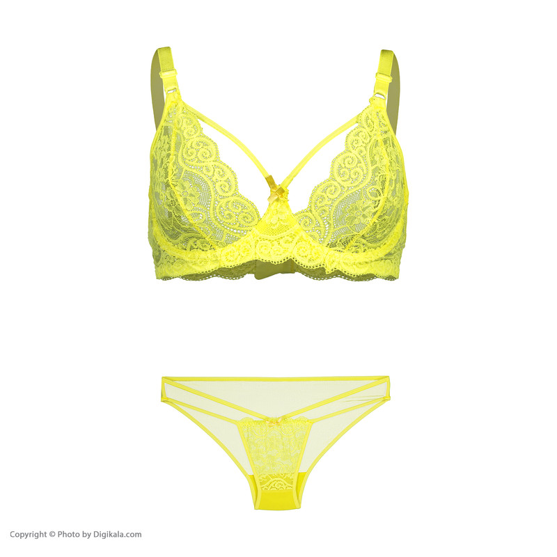 ست شورت و سوتین زنانه مدل نازیلا کد 01 رنگ زرد
