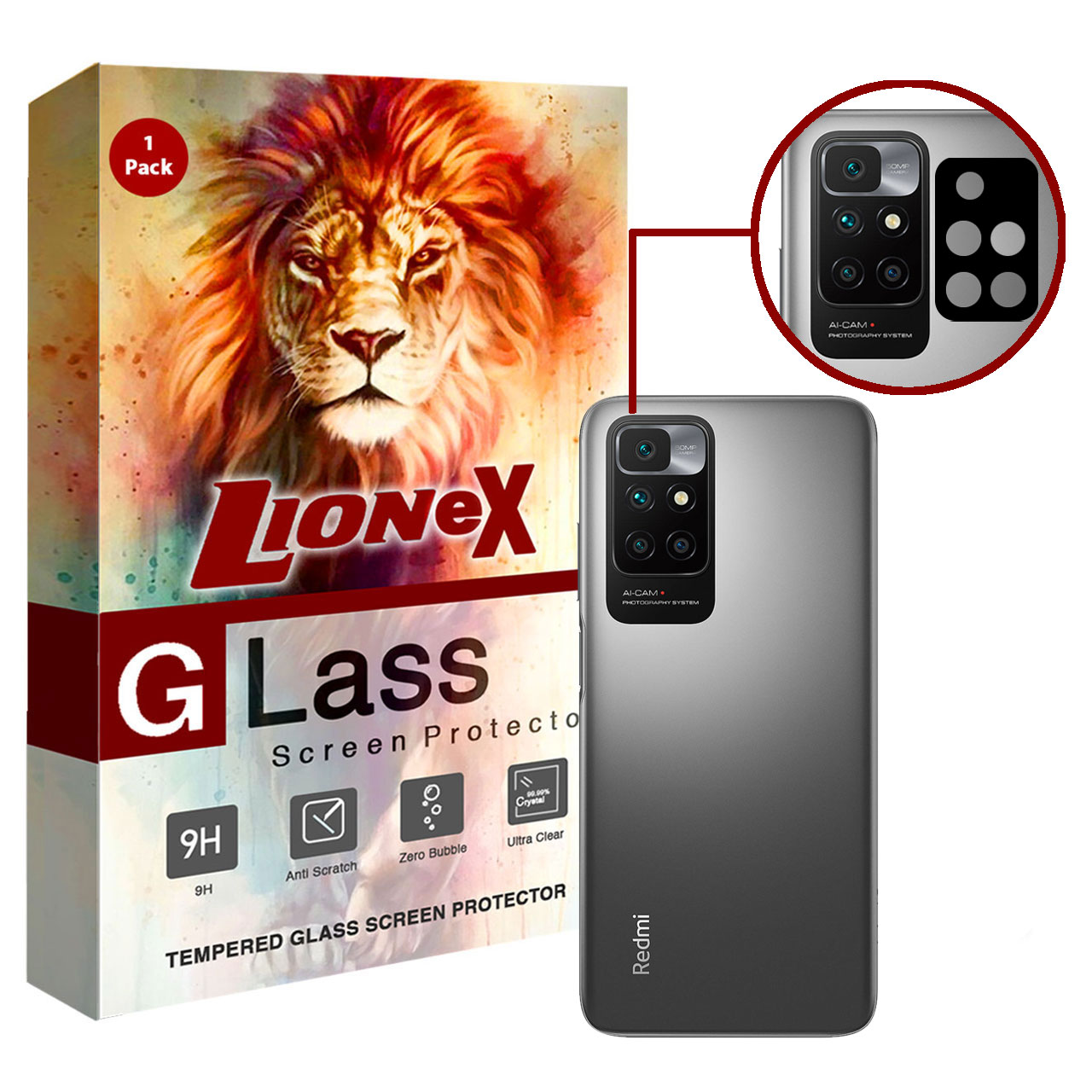   محافظ لنز دوربین لایونکس مدل LFUL مناسب برای گوشی موبایل شیائومی Redmi 10 Prime