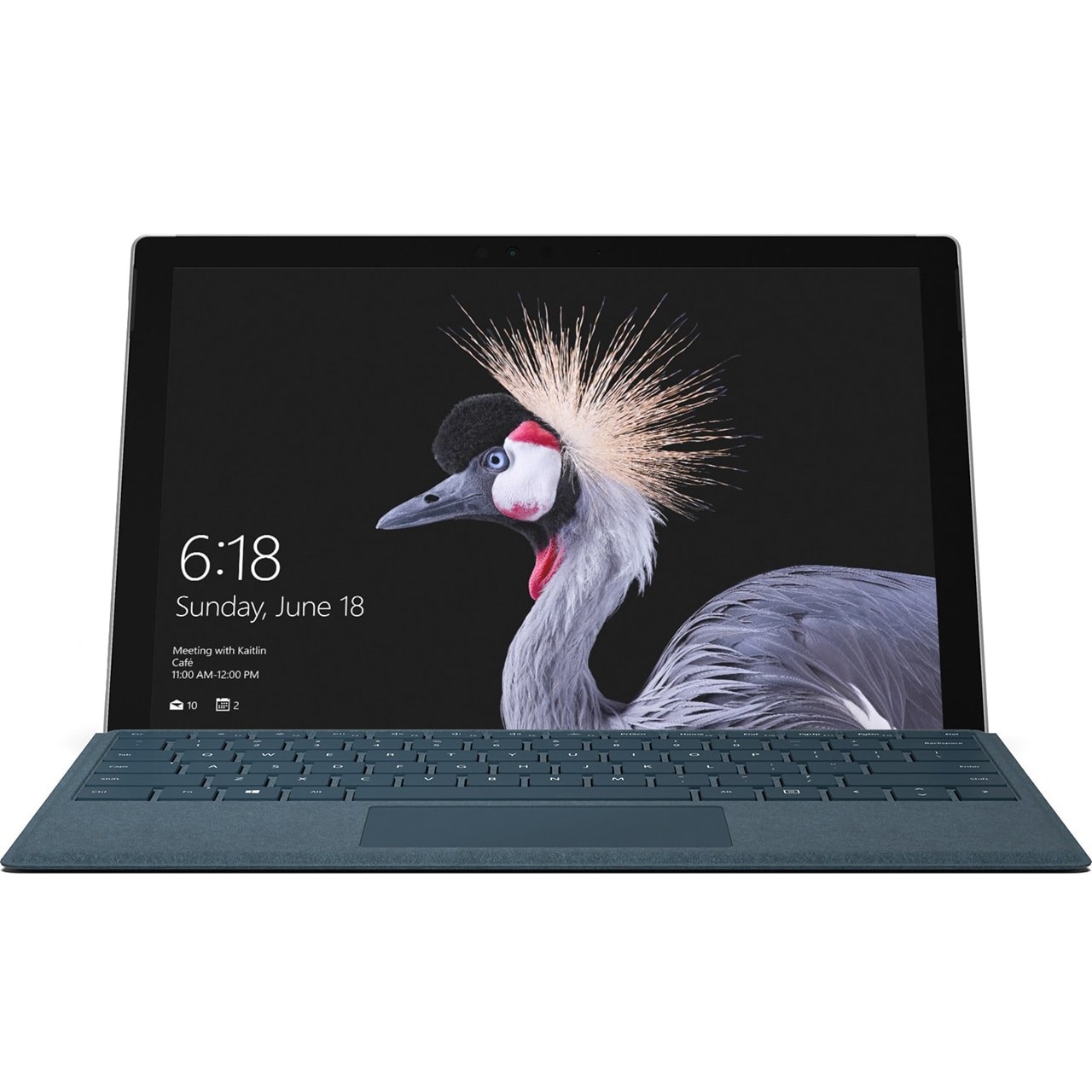 تبلت مایکروسافت مدل Surface Pro 2017 - F به همراه کیبورد Blue Cobalt Signature Type Cover  - ظرفیت 1 ترابایت