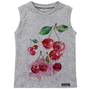تاپ دخترانه 27 مدل Red Cherries کد MH957