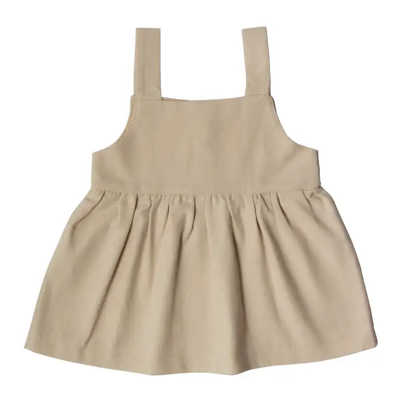 ست پیراهن و هدبند نوزادی آمورا مدل lily رنگ کرم