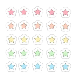 استیکر لپ تاپ طرح ستاره مجموعه 25 عددی