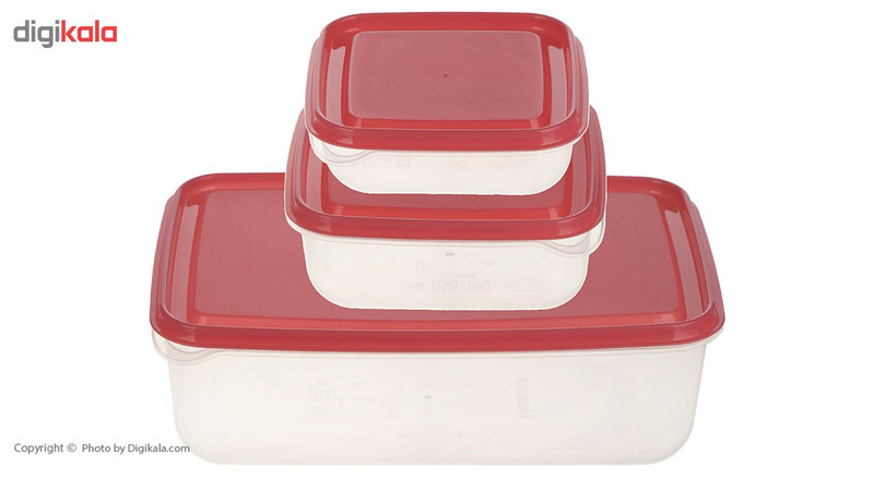 ظرف نگهدارنده همارا مدل Rectangle - بسته 3 عددی