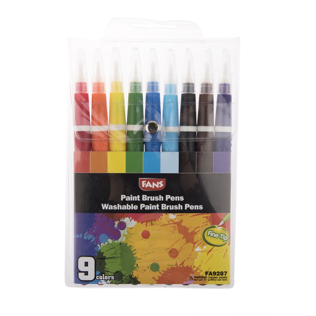 قلم آبرنگی 9 رنگ فنس مدل Washable
