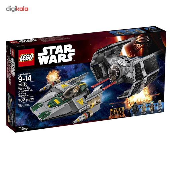 لگو سری Star Wars مدل Vaders TIE Advanced Vs A Wing Starfigh 75150