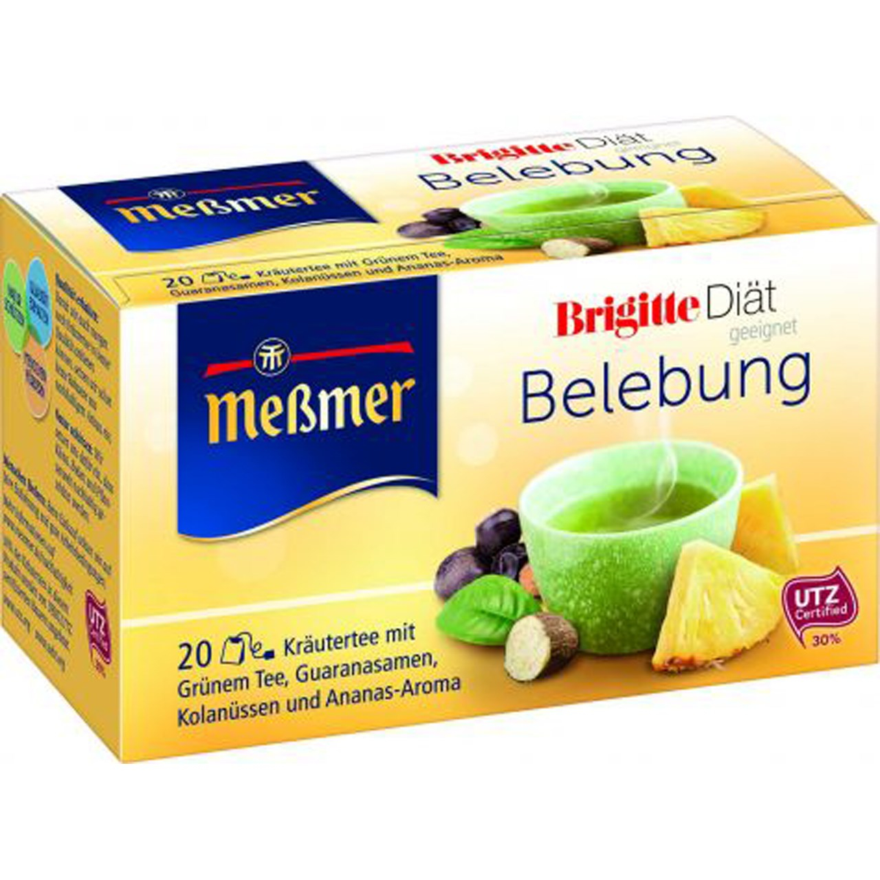 بسته دمنوش گیاهی رژیمی چای سبز و آناناس  مسمر مدل Belebung Diat