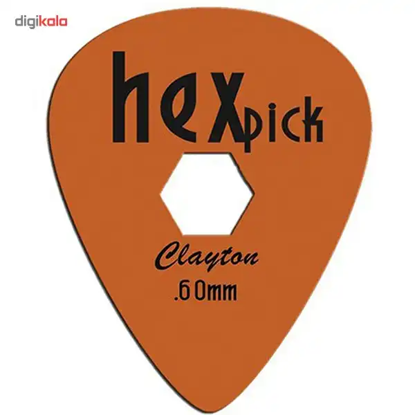 پیک گیتار الکتریک کلایتون مدل 0.60 میلی‌متری HexPick بسته‌ دوازده عددی