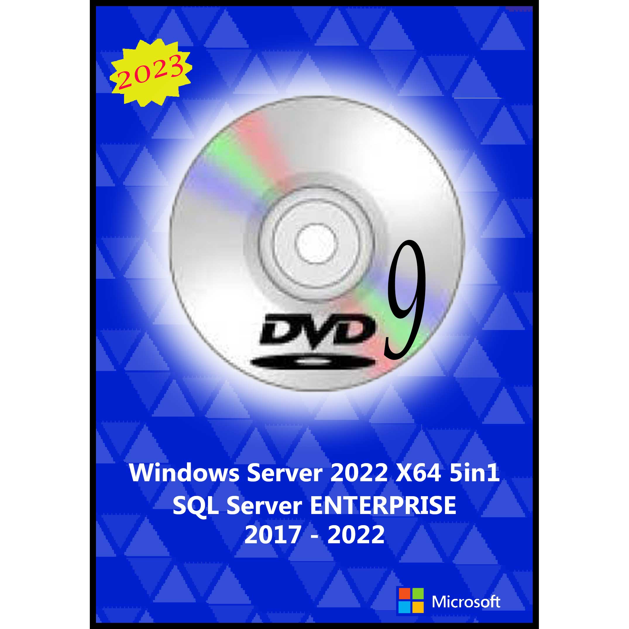 سیستم عامل Windows Server 2022 5in1  - SQL SERVER Ent. 2017-2022 - 2023 DVD9 نشر مایکروسافت 