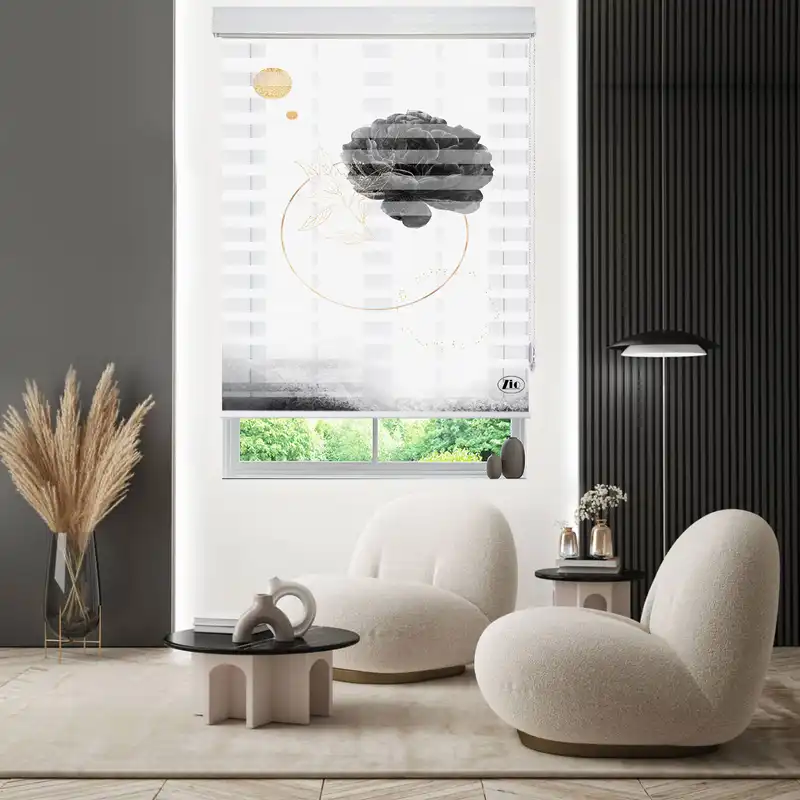 پرده زبرا زیو مدل O-7022 سایز 150x280 سانتی متر