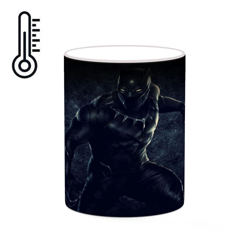 ماگ حرارتی کاکتی مدل بلک پنتر Black Panther Marvel کد mgh38061