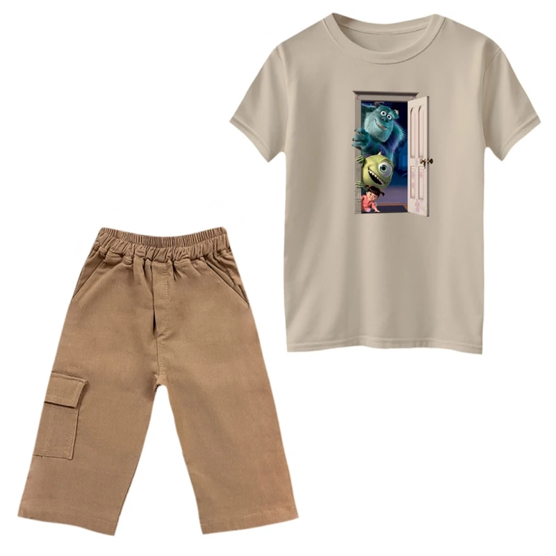 ست تی‌شرت و شلوارک پسرانه مدل کارخانه هیولاها کد 3