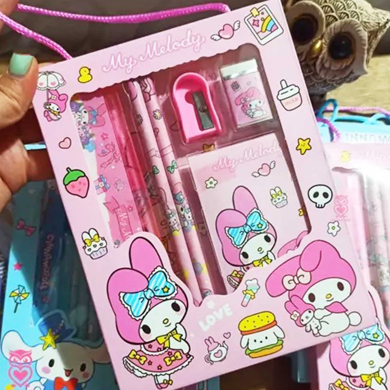 ست لوازم التحریر مدل ملودی عروسکی بسته 6 عددی