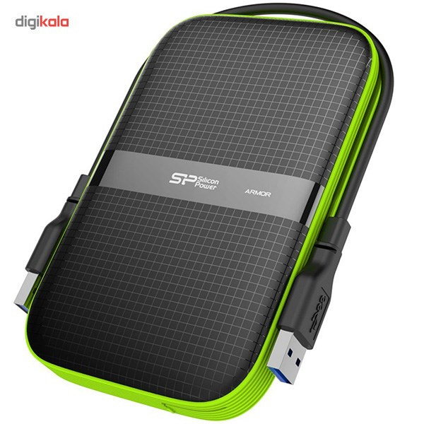 هارد اکسترنال سیلیکون پاور مدل Armor A60 ظرفیت یک ترابایت دارای رابط USB Type-A 3.2