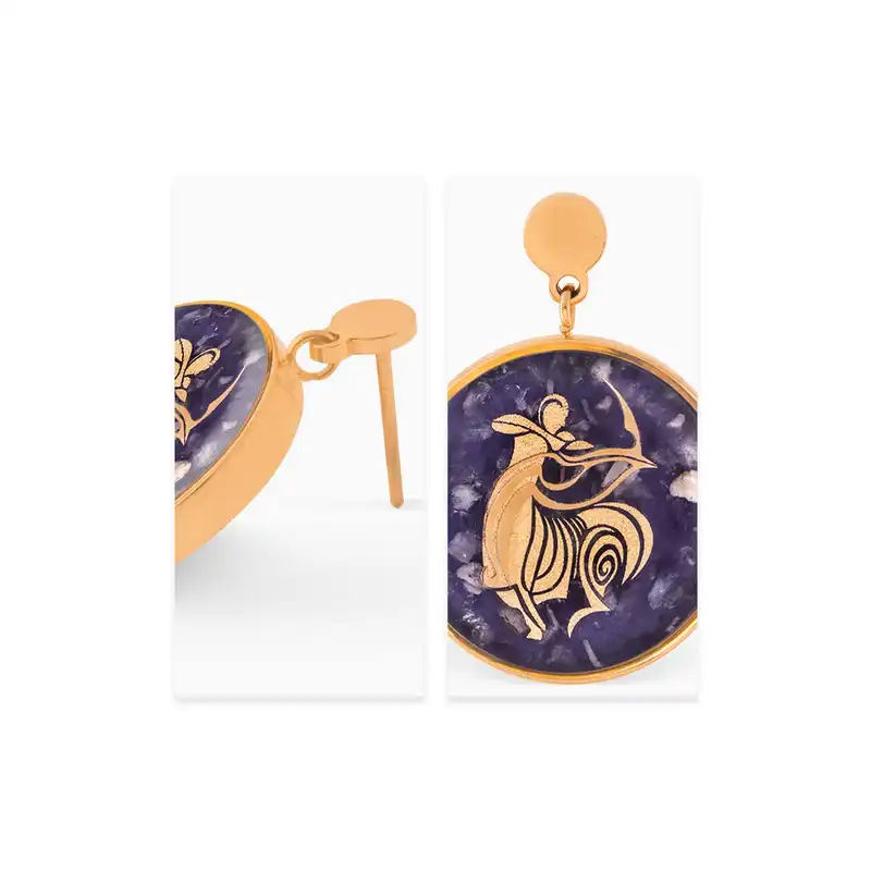 گوشواره زنانه زرسام مدل ماه آذر کد 10006974