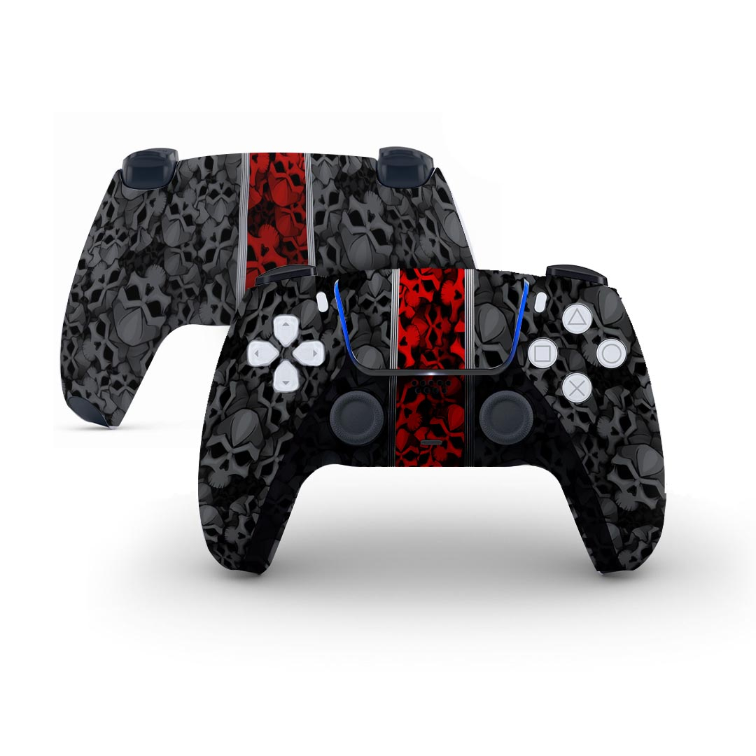 برچسب کنسول بازی پلی استیشن 5 اسلیم هاماگراف مدل redline skull مناسب برای دستگاه دیسک خور