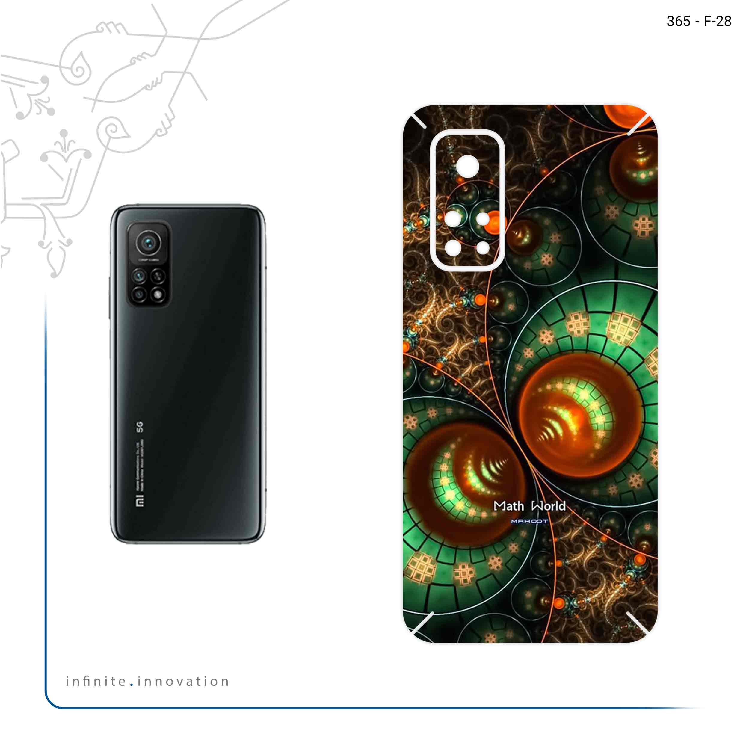 برچسب پوششی ماهوت مدل Mathematical Geometric Shape 3 مناسب برای گوشی موبایل شیائومی Mi 10T 5G