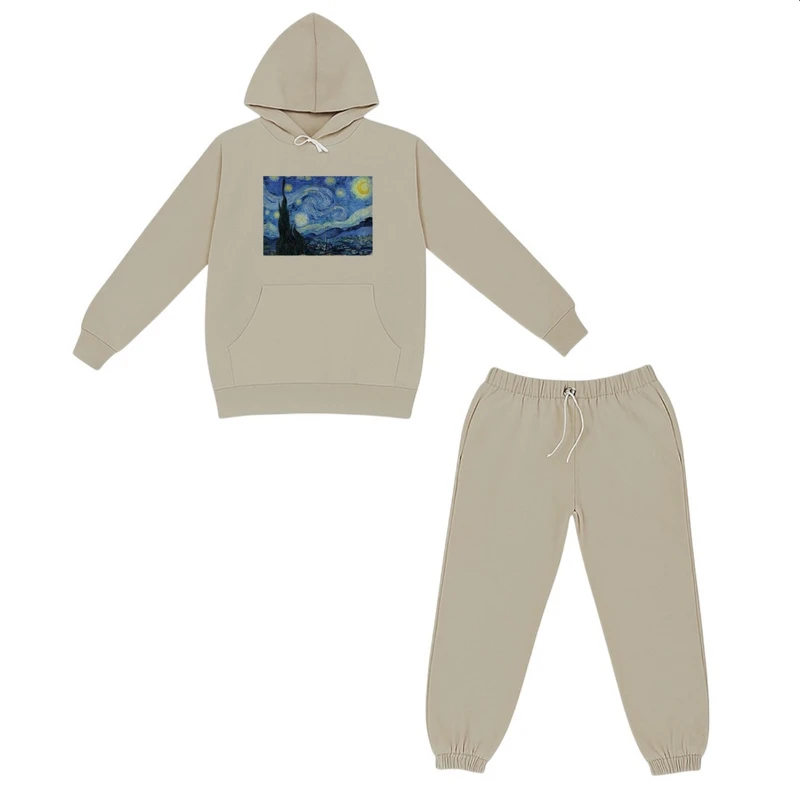 ست هودی و شلوار راحتی بچگانه مدل شب پر ستاره کد p1 