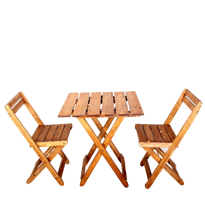 میز و صندلی ناهارخوری دو نفره مدل تاشو