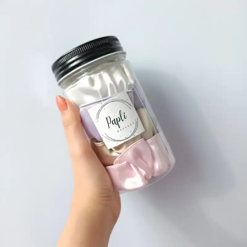 کش مو زنانه پاپلی مدل اسکرانچی ساتن بسته 4 عددی