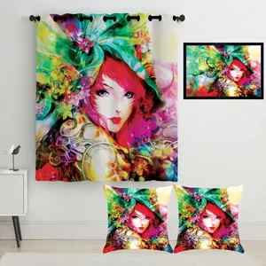 Rence S2-41104 Curtain with Tableau and Cushion