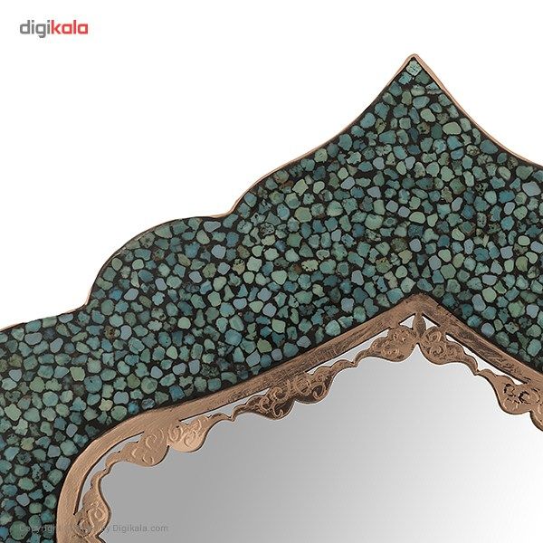 آینه فیروزه کوب اثر آقاجانی ارتفاع 36 سانتی متر