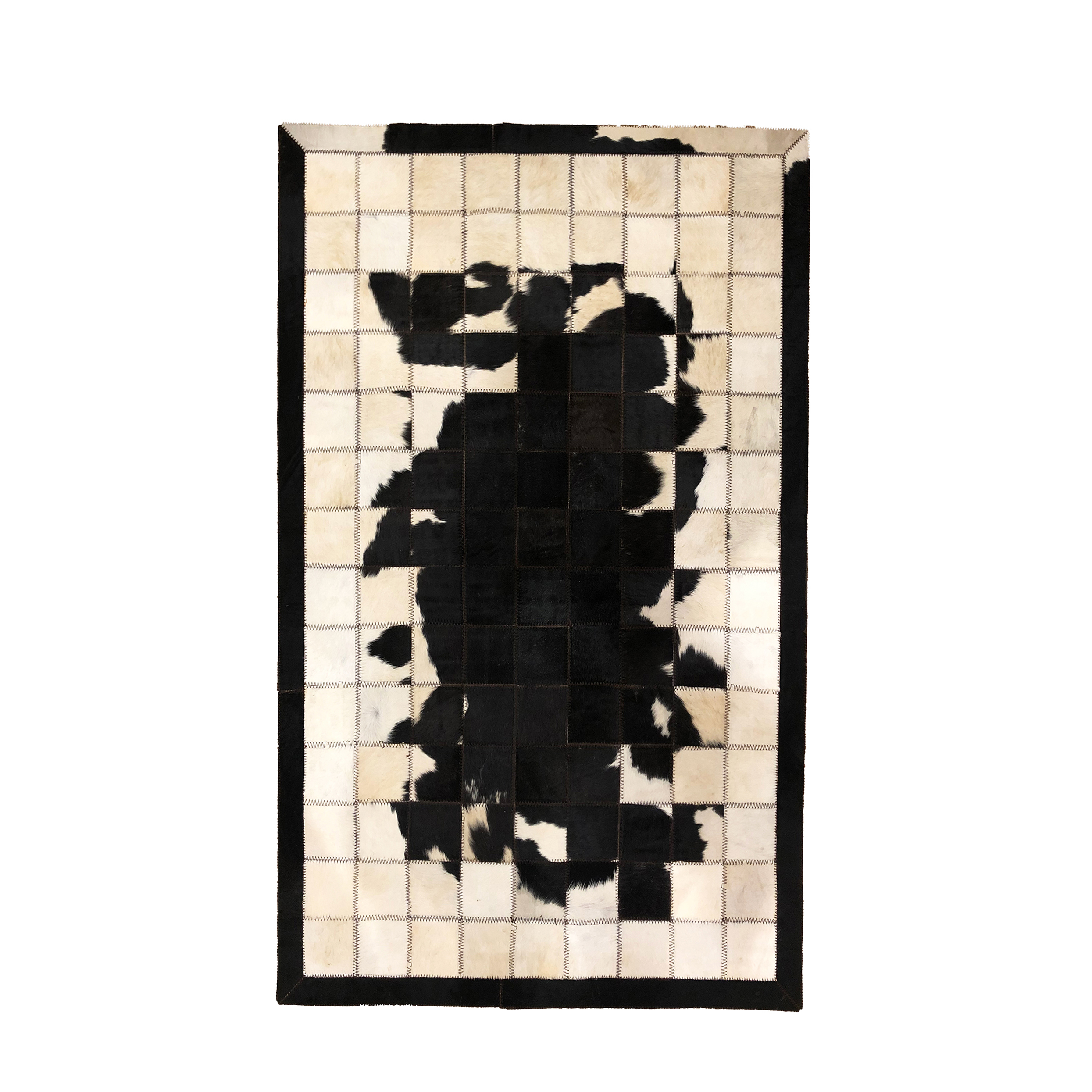 کلاژ فرش پوست و چرم مدل 12001