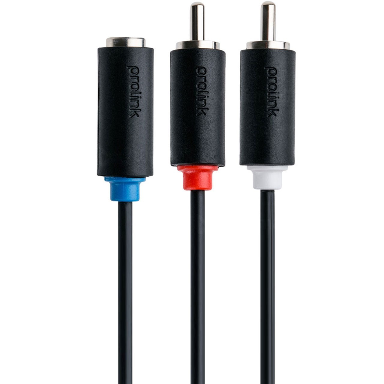 کابل تبدیل 2 جک RCA به سوکت 3.5 میلی متری پرولینک مدل PB153-0030 طول 0.3 متر