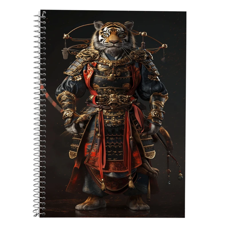 دفتر زبان 50 برگ مدوپد مدل دو خط طرح حیوانات جنگجو کد DF14782