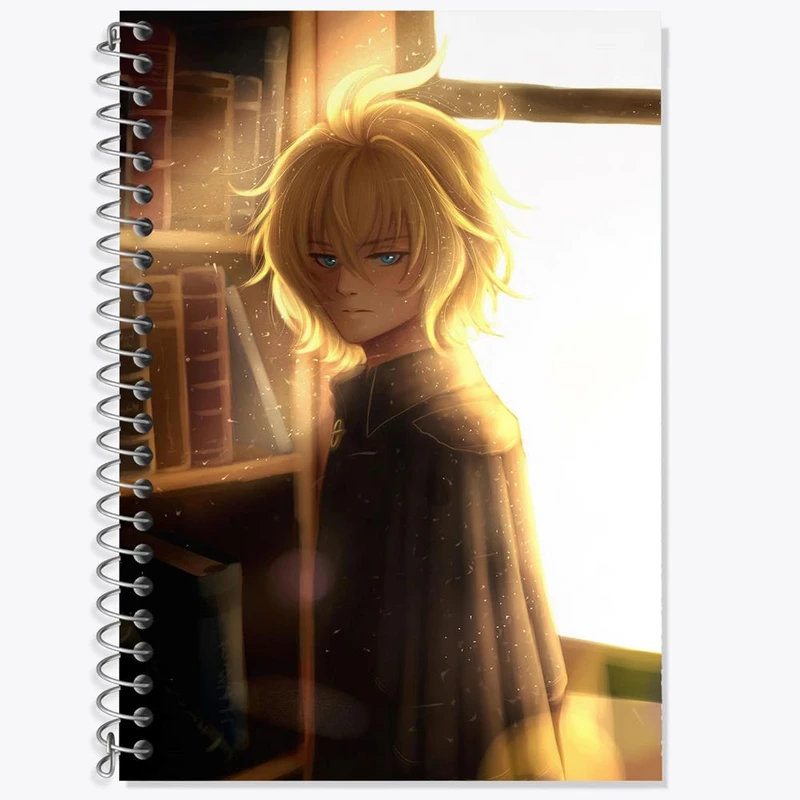 دفتر لغت 50 برگ خندالو مدل میکائیل هیاکویا انیمه اسرافیل پایانی کد 12640