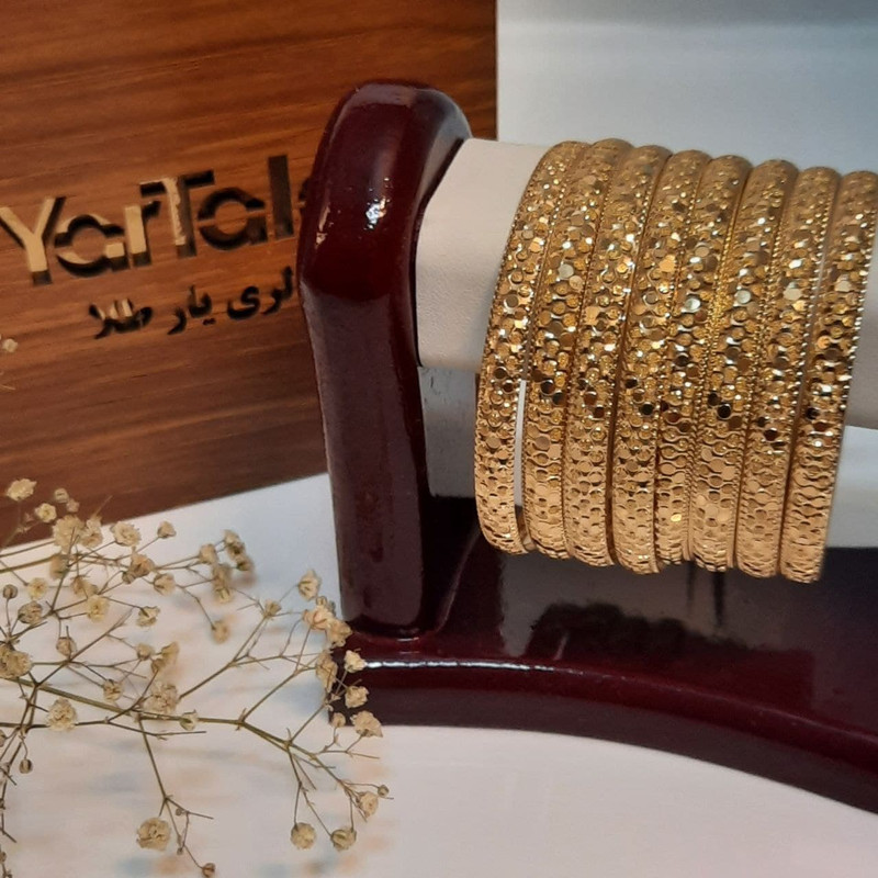 النگو طلا 18 عیار زنانه گالری یارطلا کد AL16-G-1 النگو طلا 18 عیار زنانه گالری یارطلا کد AL16-G-1