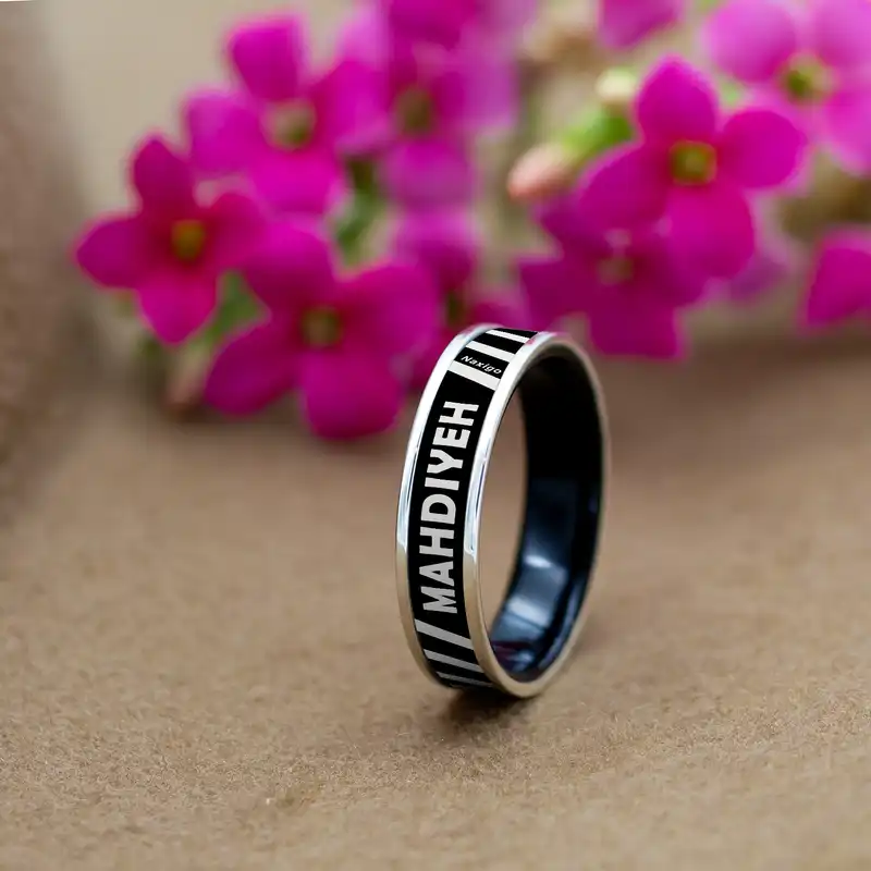 انگشتر ناکسیگو مدل شب تاب طرح مهدیه کد RB15813