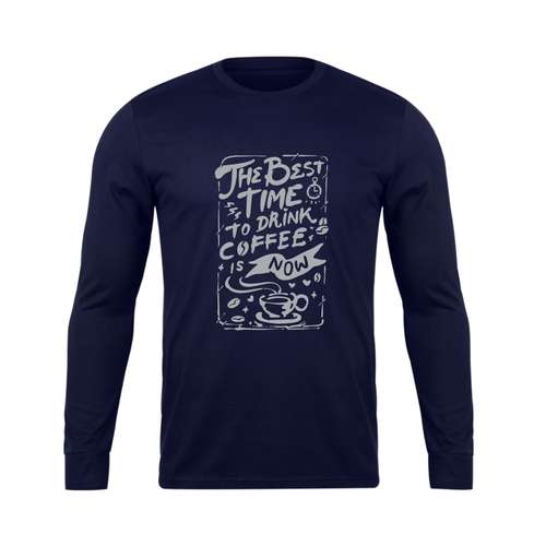 تی شرت آستین بلند مردانه رانژ مدل سایز بزرگ 10078 رنگ سرمه ای