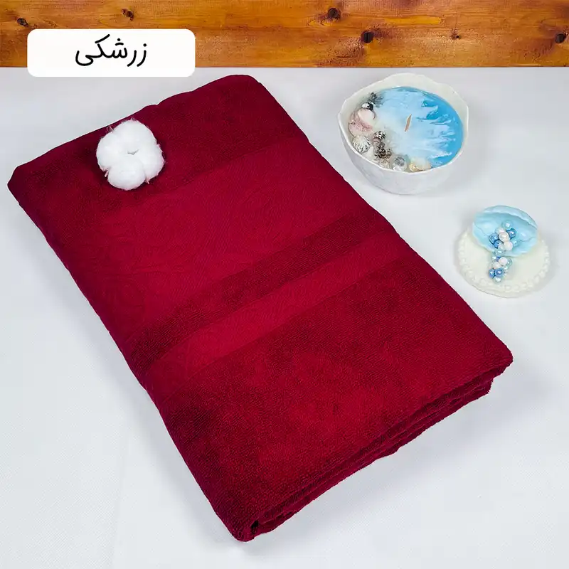 حوله حمامی دنیز طرح آنیسا سایز 100×160 سانتی متر