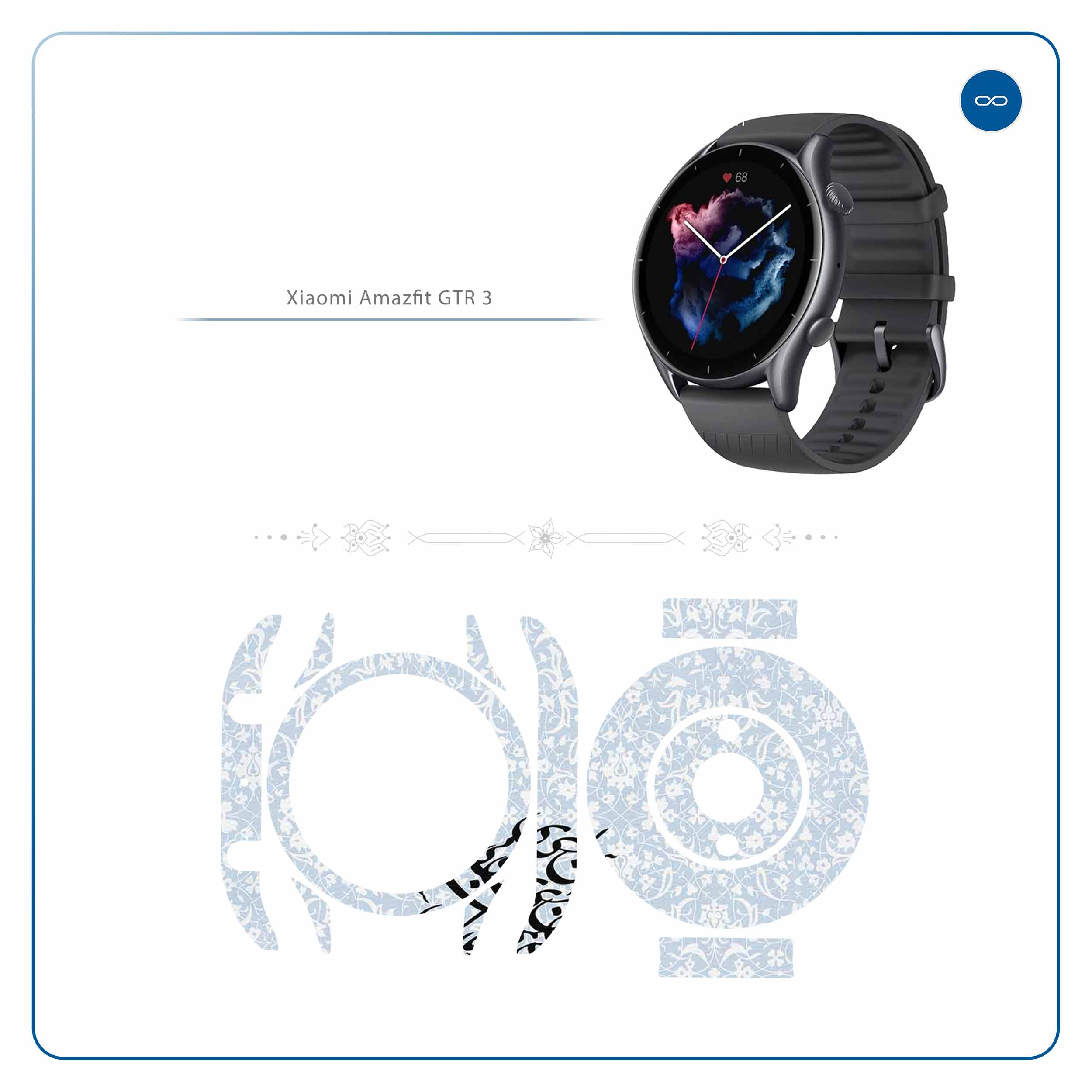 برچسب ماهوت طرح Nastaliq-4 مناسب برای ساعت هوشمند آمازفیت GTR 3