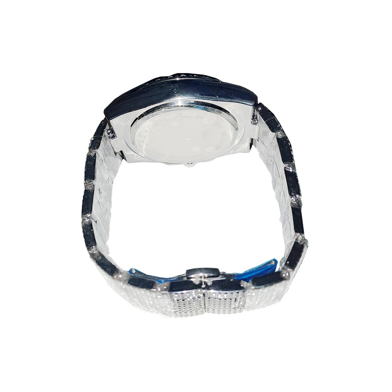 ساعت مچی عقربهای مردانه مدل فول نگین دار ساعت مچی عقربهای مردانه مدل فول نگین دار